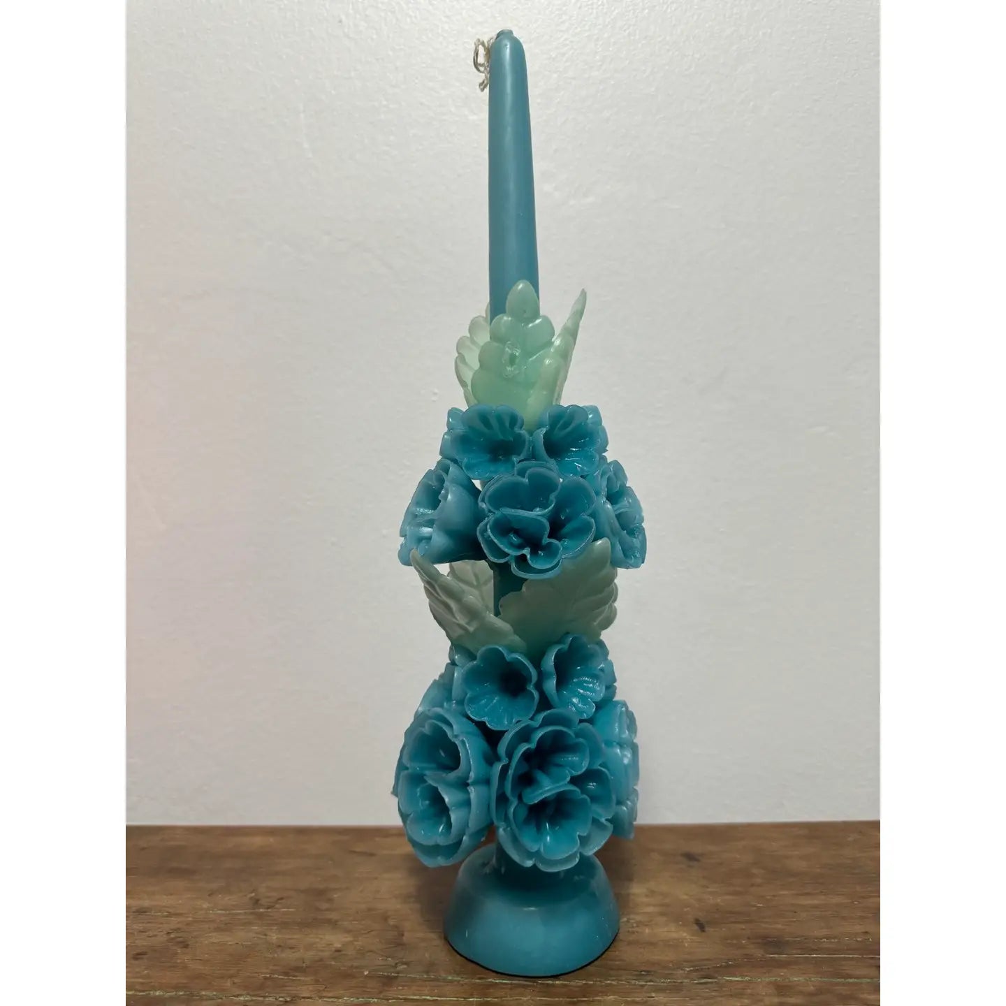 TALL MEXICAN FLORAL CANDLE