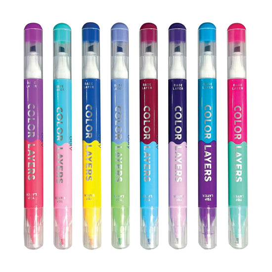 COLOR LAYERS DOUBLE ENDED LAYERING MARKERS