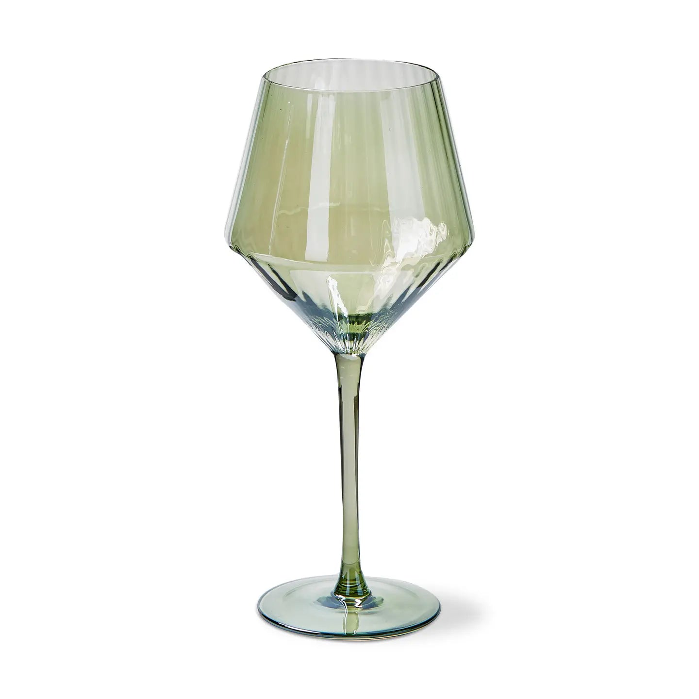 CHELSEA IRIDESCENT GREEN WINE GLASS