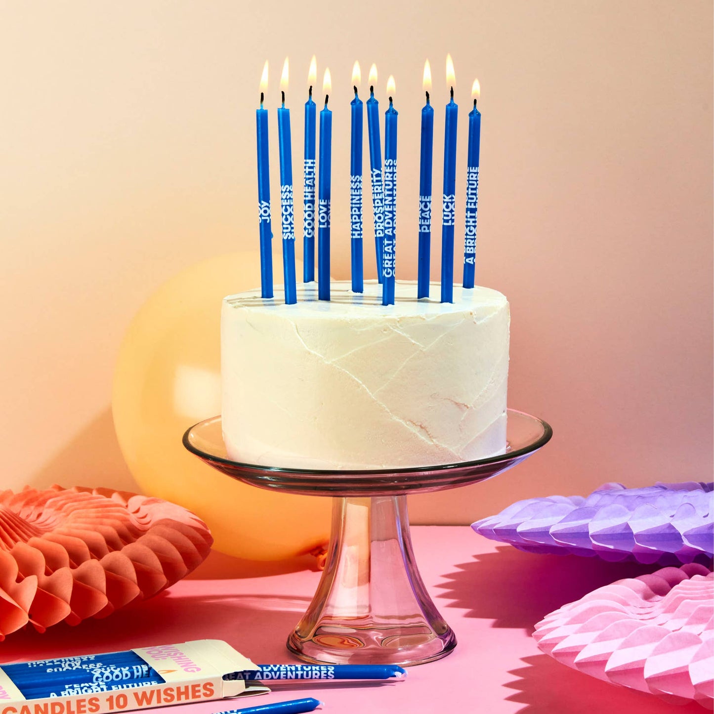 "WISHING YOU" BIRTHDAY CANDLES - MULTI