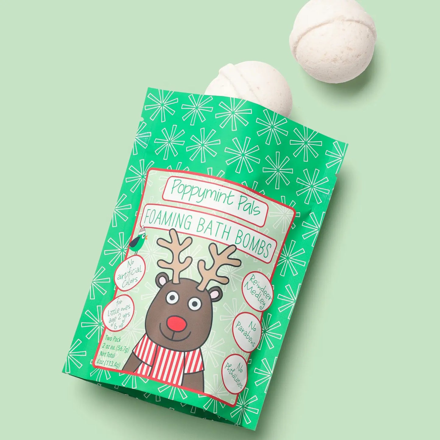 REINDEER FOAMING BATH BOMBS