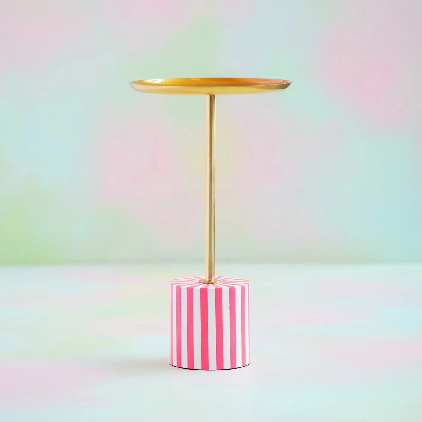 HOT PINK & BRASS TABLE - MEDIUM