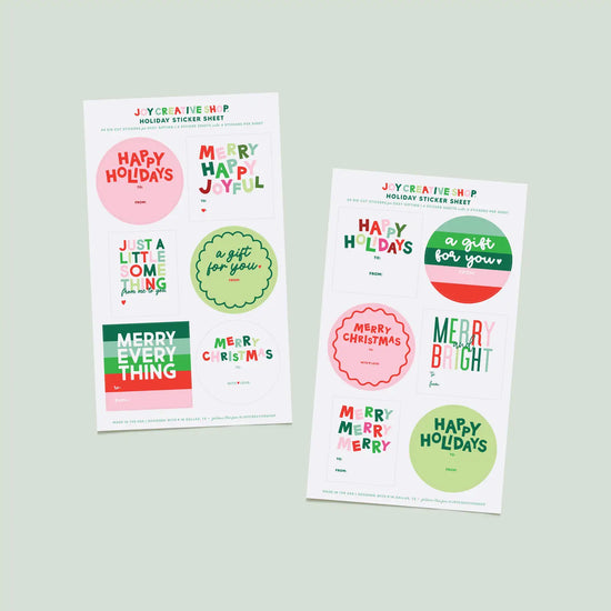 GIFT STICKERS - ASSORTED HOLIDAY