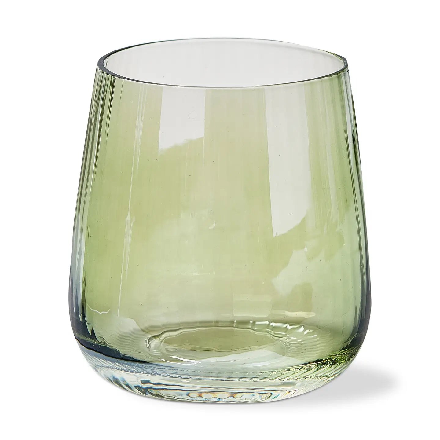 CHELSEA IRIDESCENT GREEN STEMLESS WINE GLASS
