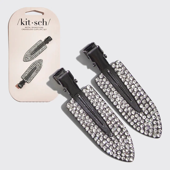 CREASELESS CLIPS - METAL RHINESTONE