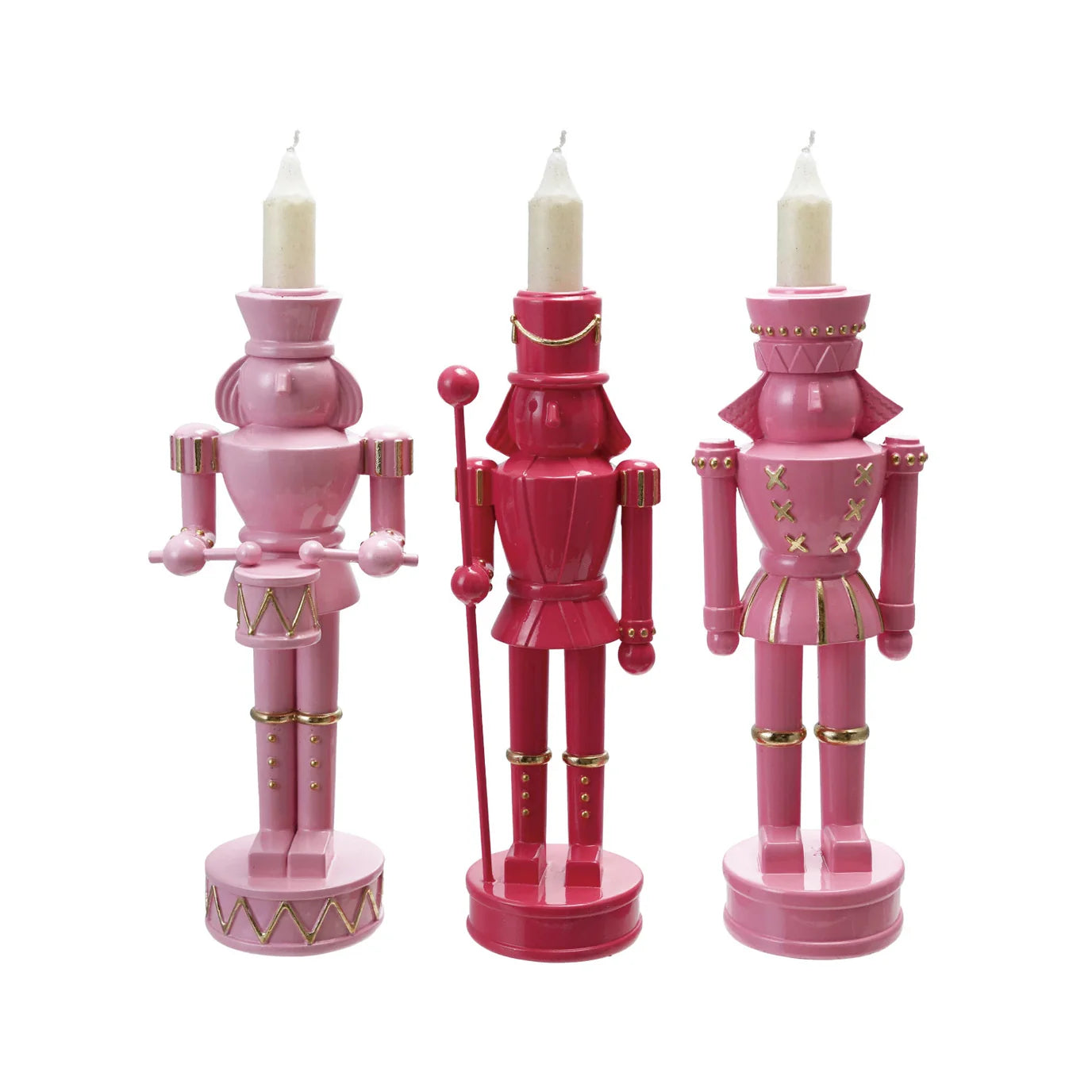 RESIN NUTCRACKER SHAPED TAPER HOLDER