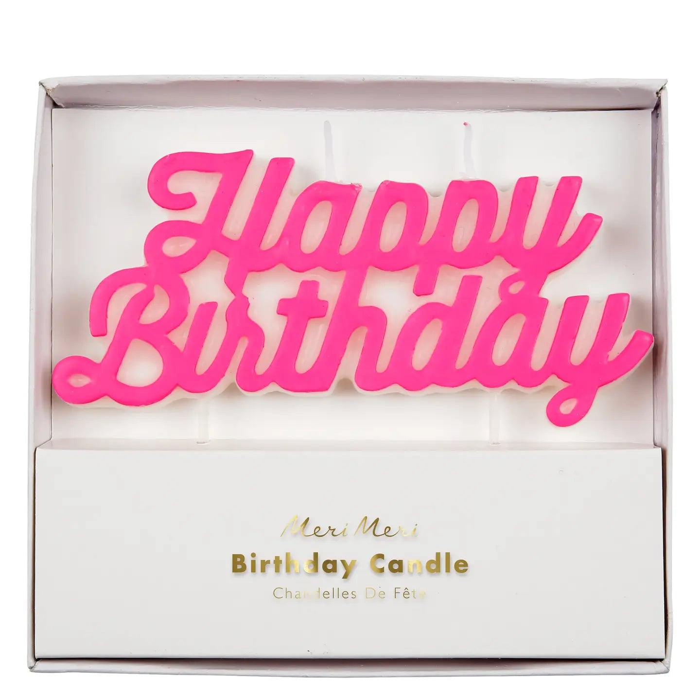 PINK HAPPY BIRTHDAY CAKE TOPPER - MERI MERI