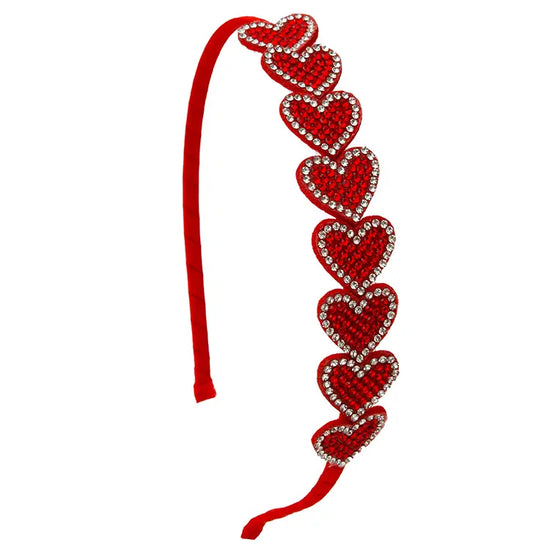 RHINESTONE HEART HEADBAND