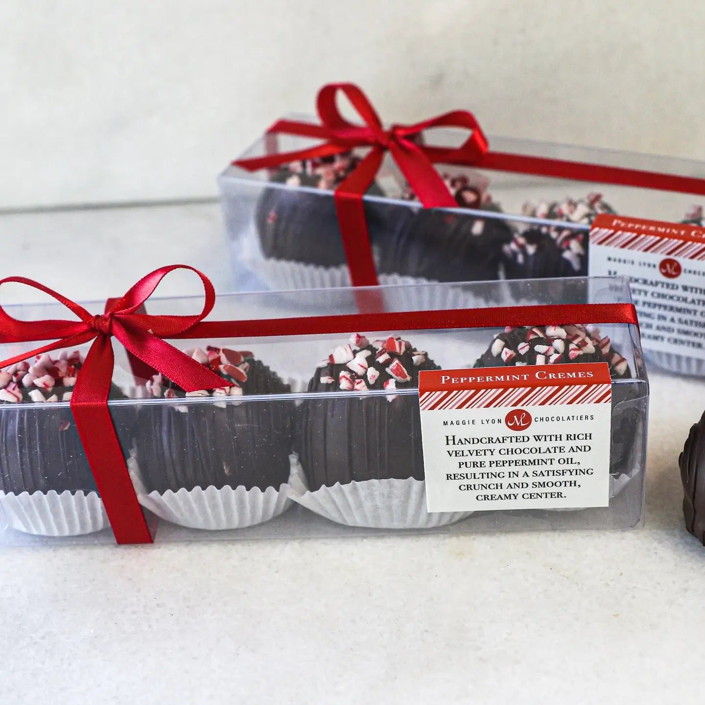 DARK CHOCOLATE PEPPERMINT CREMES