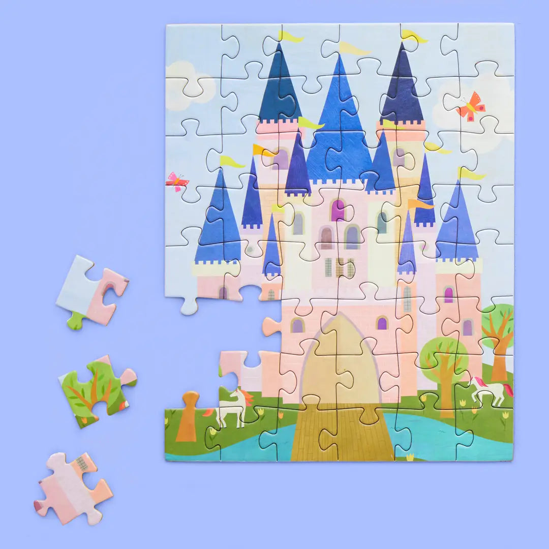 48 PIECE PUZZLE SNAX - PINK ROYAL CASTLE