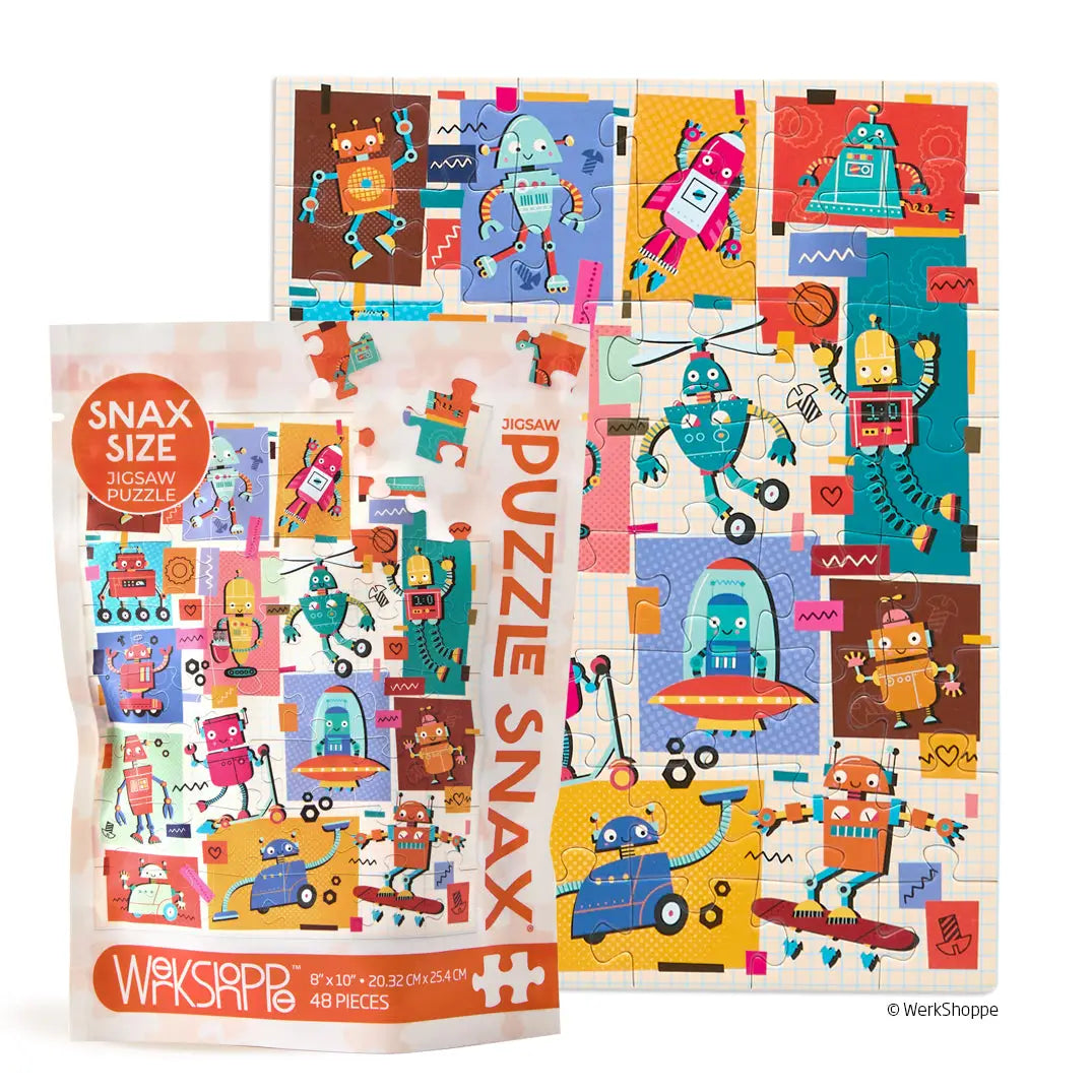 48 PIECE PUZZLE SNAX - ROBOTS
