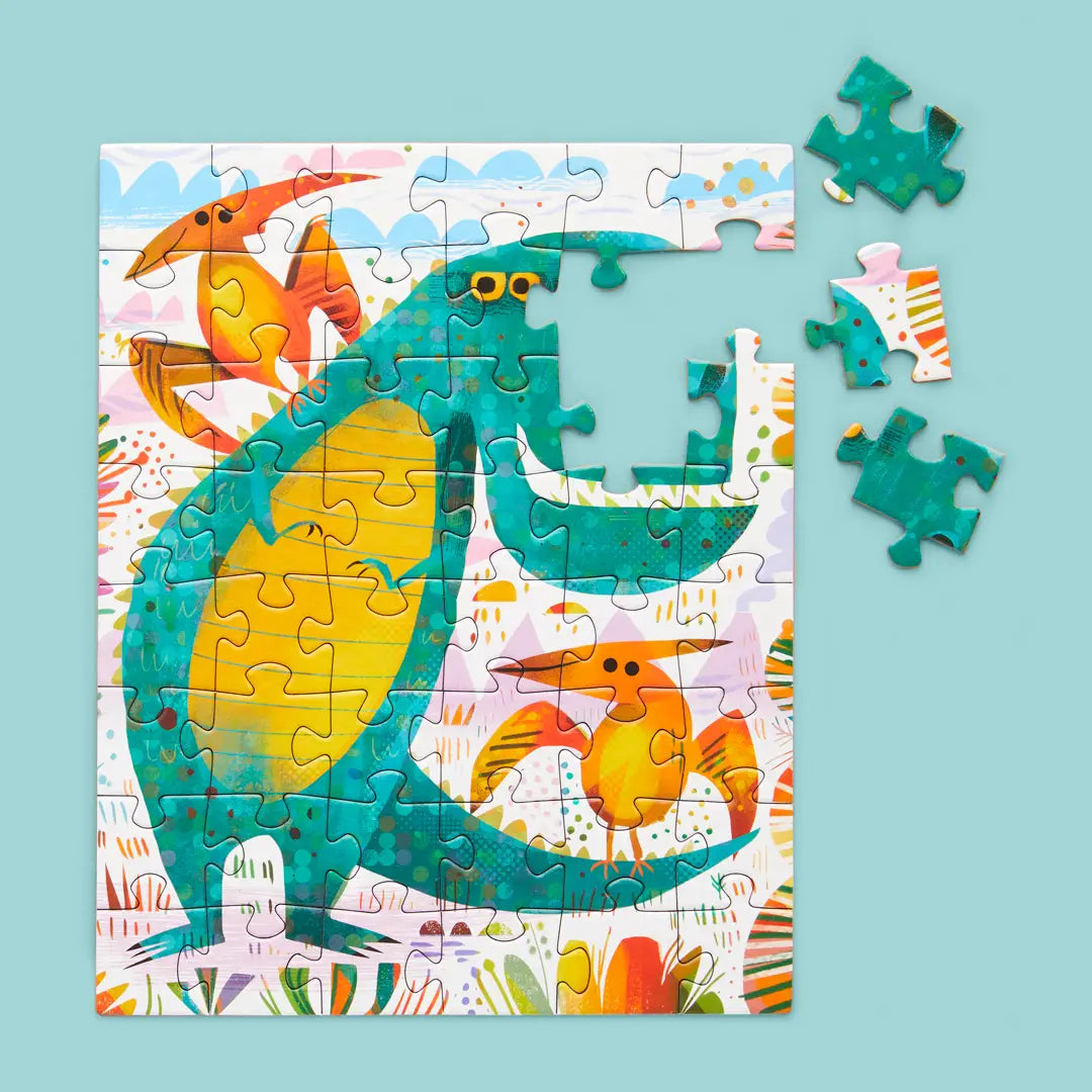 48 PIECE PUZZLE SNAX - T REX AND FRIENDS