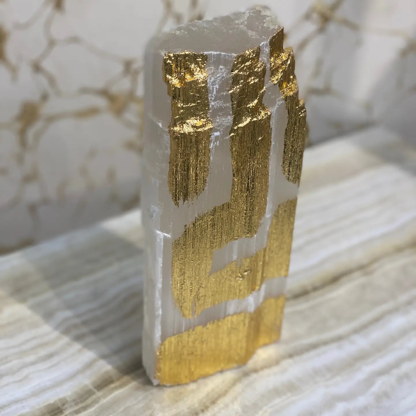 SELENITE WITH GOLD DETAIL - MEDIUM