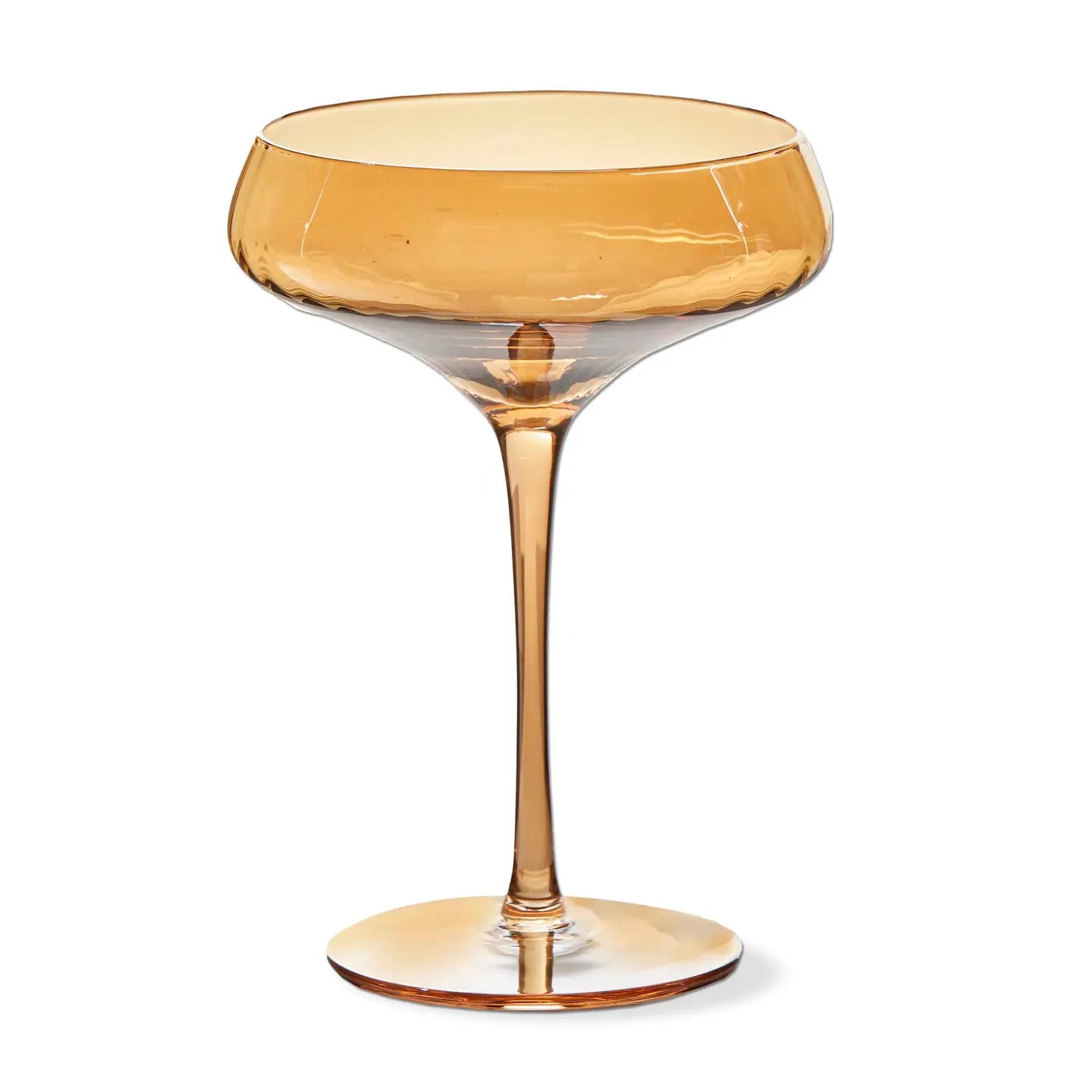 CHELSEA IRIDESCENT AMBER COUPE GLASS