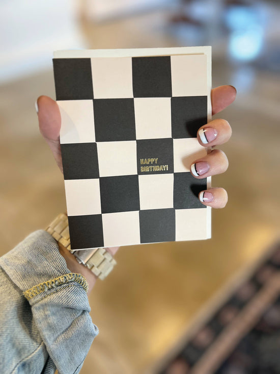 CHESSBOARD BIRTHDAY GREETING CARD