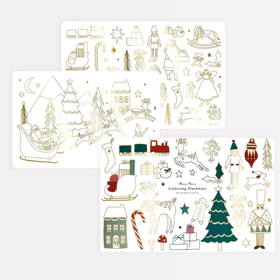 CHRISTMAS COLORING PLACEMATS