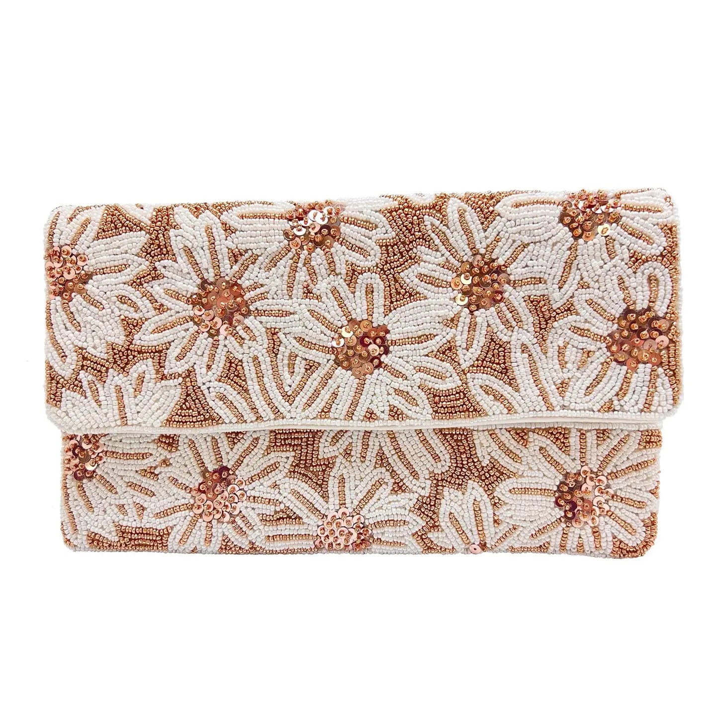 FLOWER BEADED CLUTCH