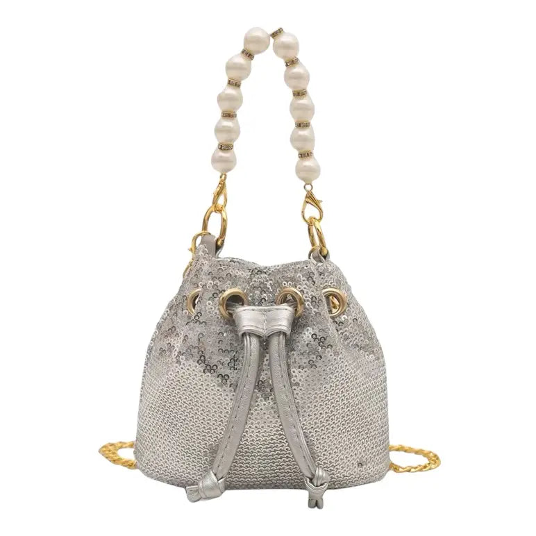 SEQUIN DRAWSTRING PURSE
