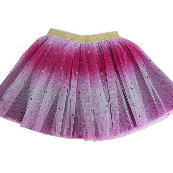 PURPLE METALLIC MOON & STAR TUTU