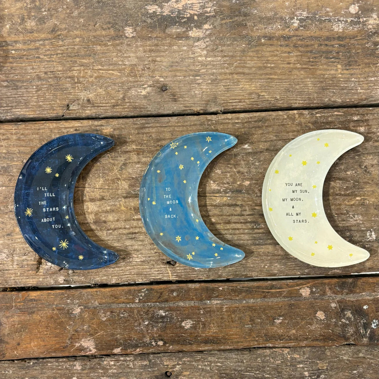 SMALL MOON DECOUPAGE PLATE