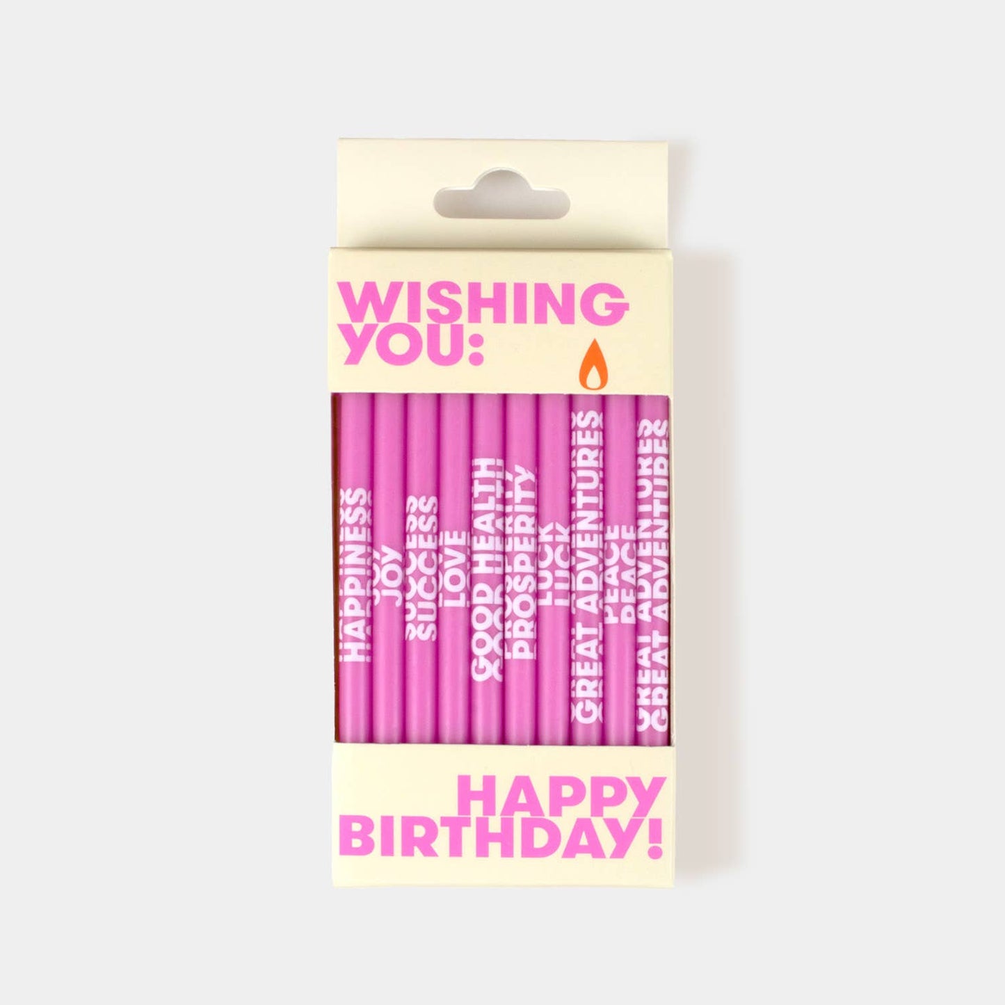 "WISHING YOU" BIRTHDAY CANDLES - PINK