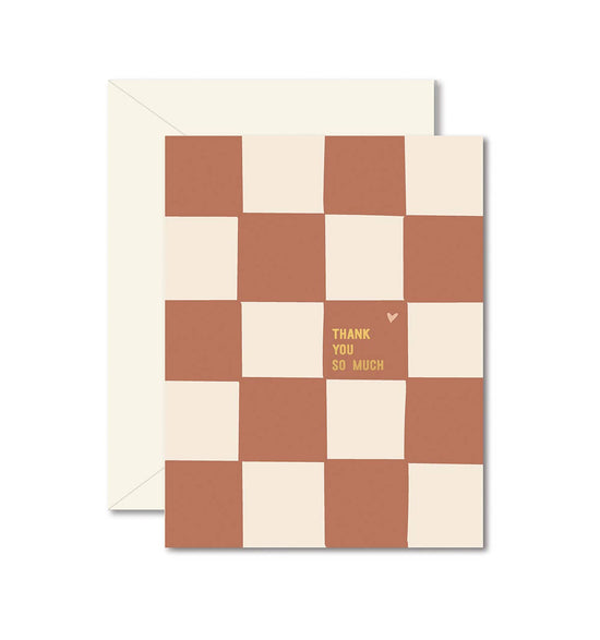 CHECKERBOARD THANK YOU CARD
