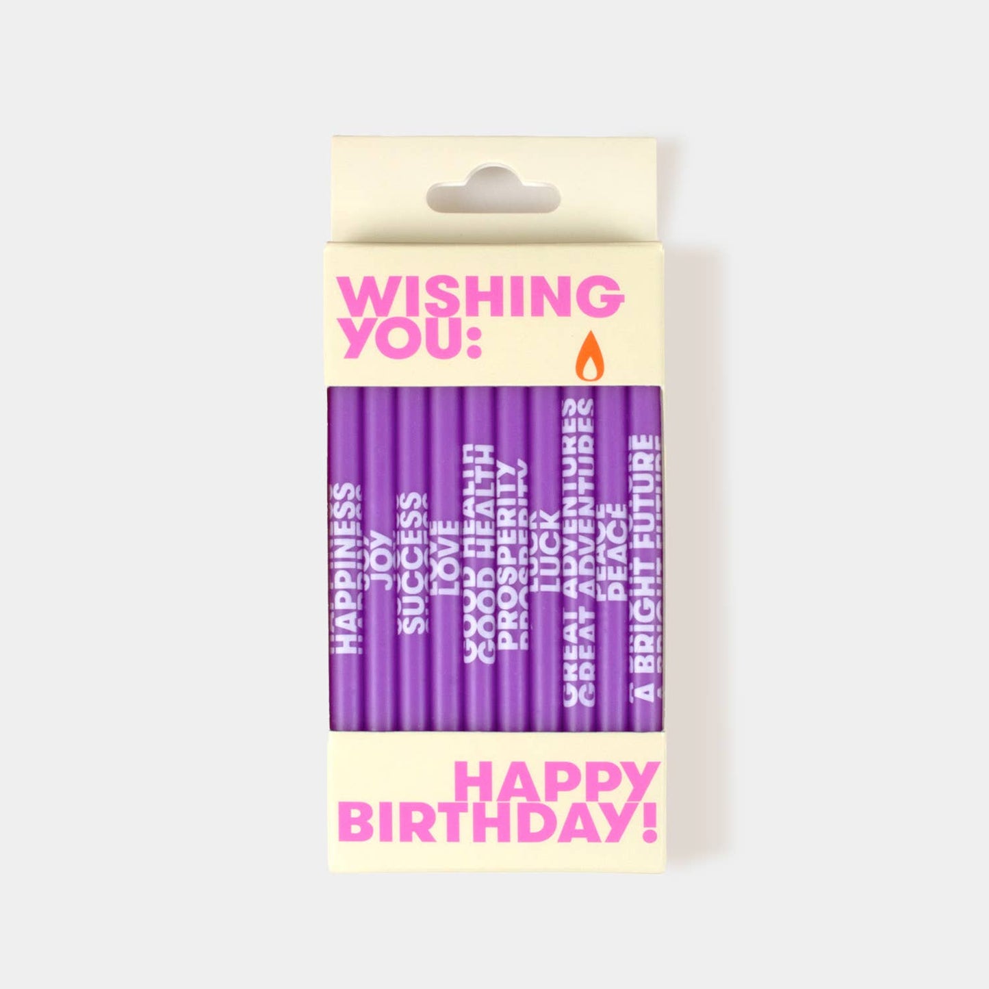 "WISHING YOU" BIRTHDAY CANDLES - PURPLE