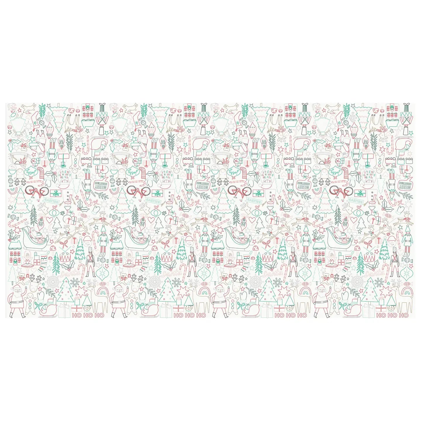 CHRISTMAS COLOR IN ACTIVITY TABLECLOTH MERI MERI