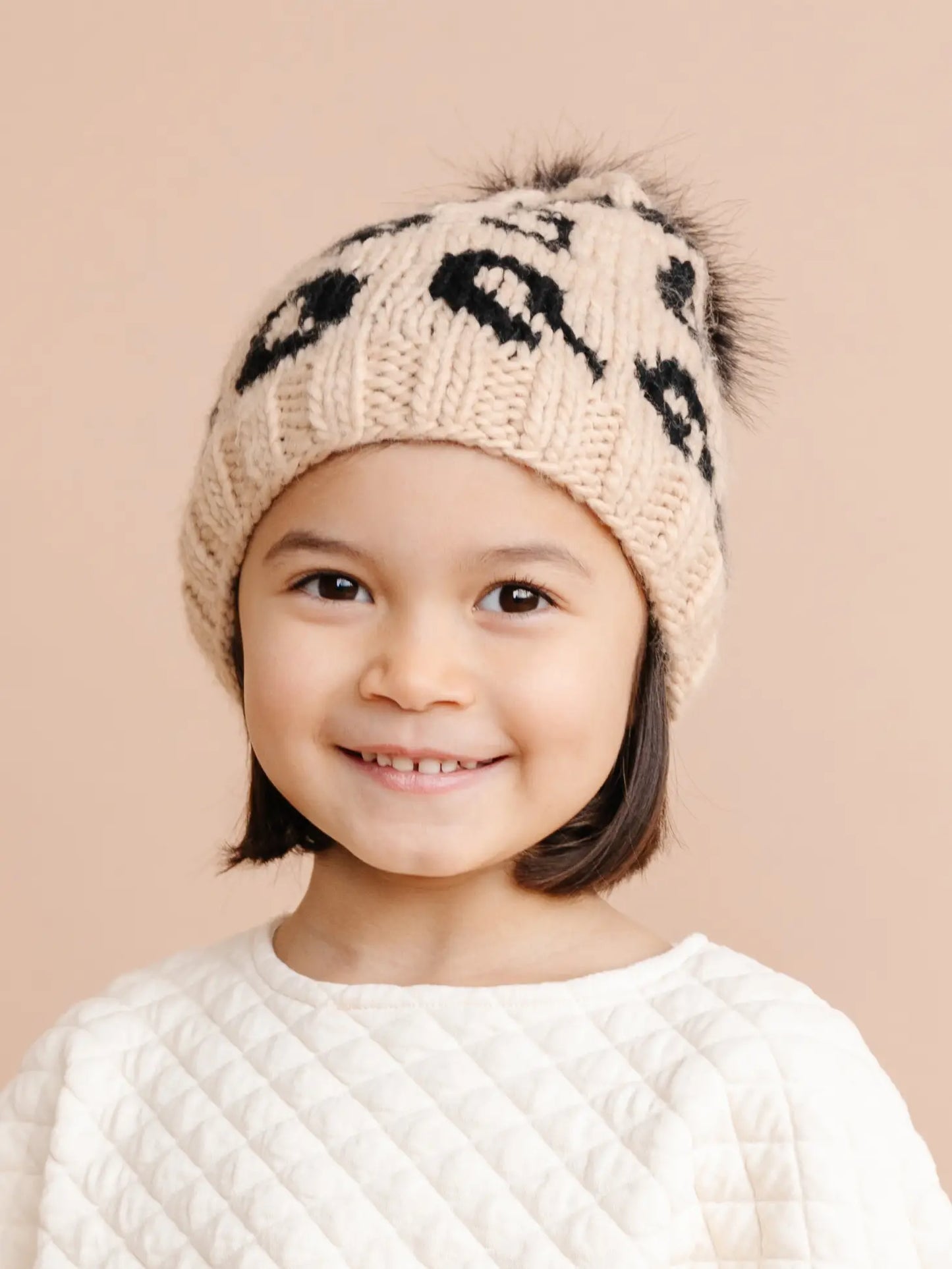 Load image into Gallery viewer, LEOPARD PRINT HAT - 2-5 YEARS - LATTE/BLK
