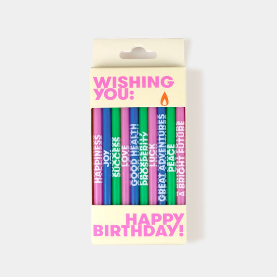 "WISHING YOU" BIRTHDAY CANDLES - MULTI