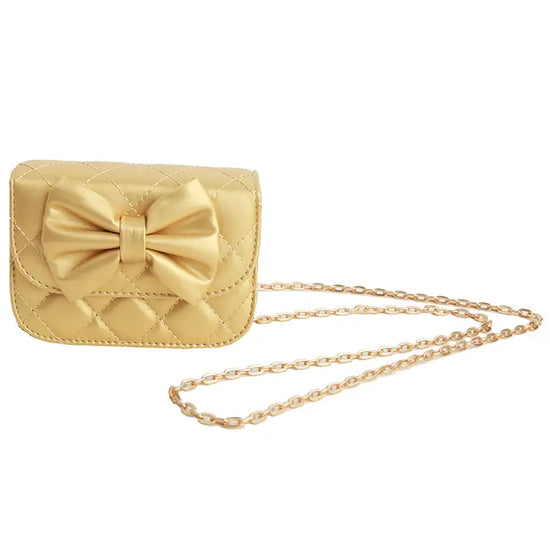METALLIC BOW PURSE