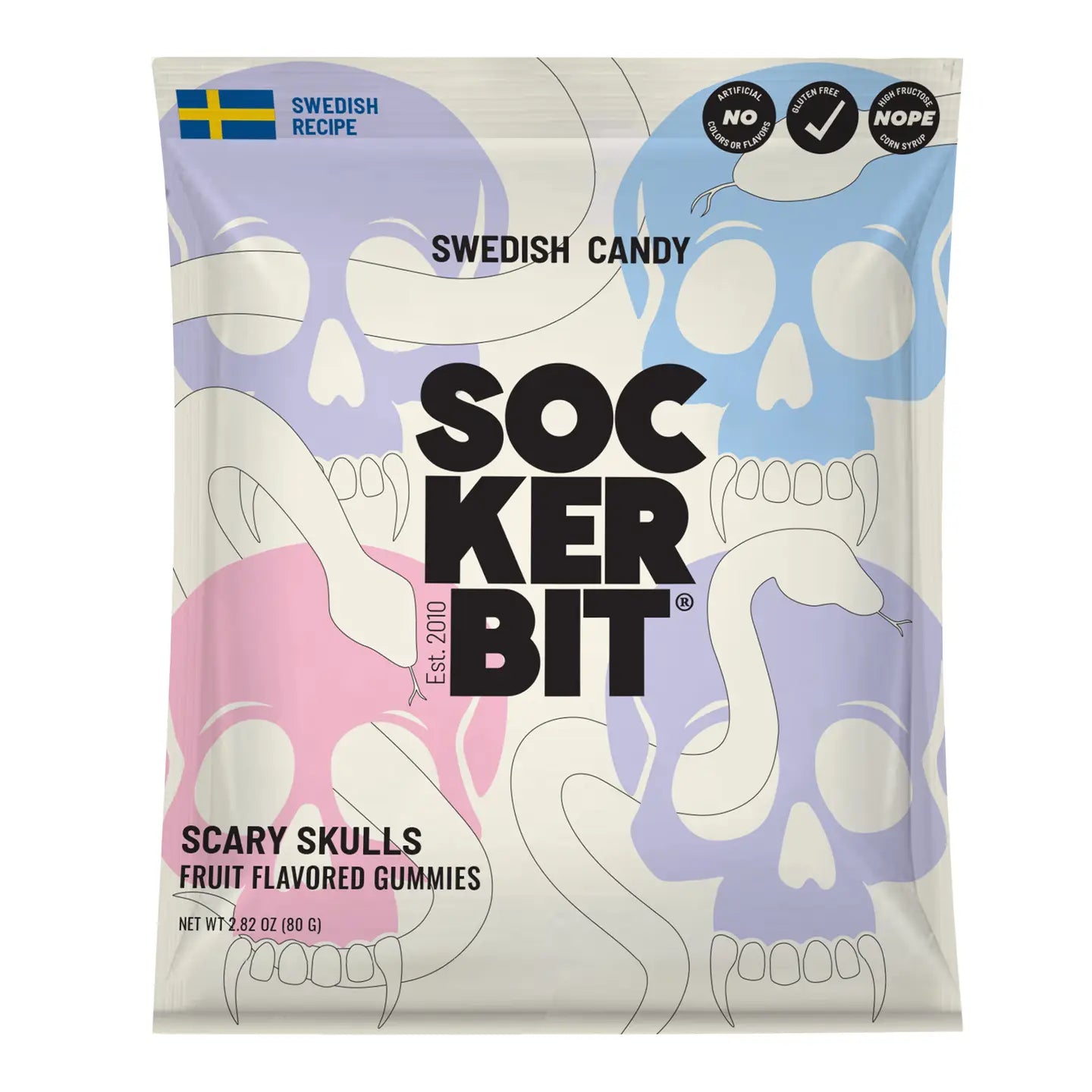 SCARY SKULLS SWEDISH CANDY BAG