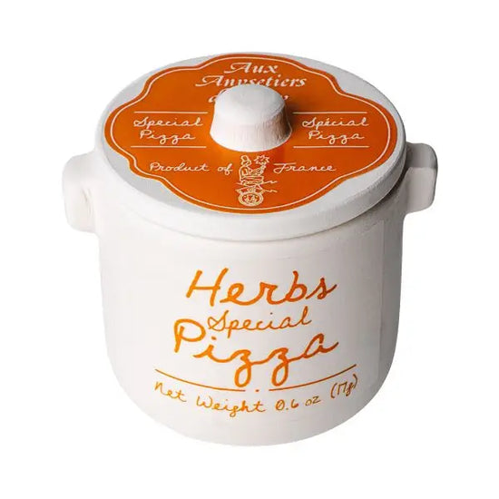HERBS FOR PIZZA IN CERAMIC JAR