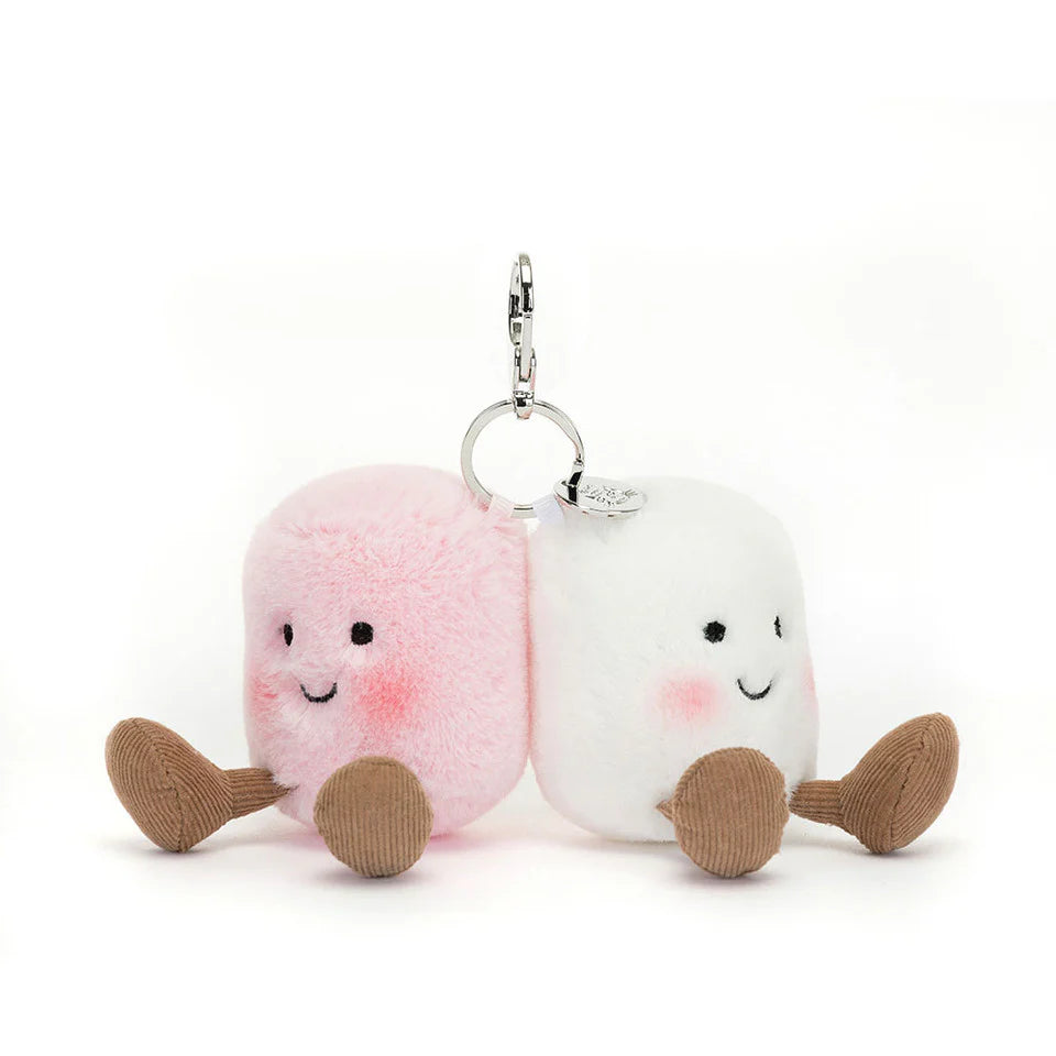 AMUSEABLES PAIR OF MARSHMALLOWS BAG CHARM JELLYCAT