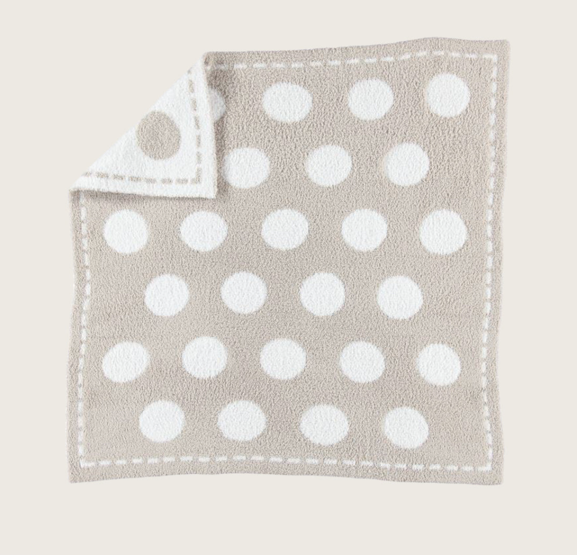 BAREFOOT DREAMS - DREAM RECEIVING BLANKET - STONE/CIRCLES