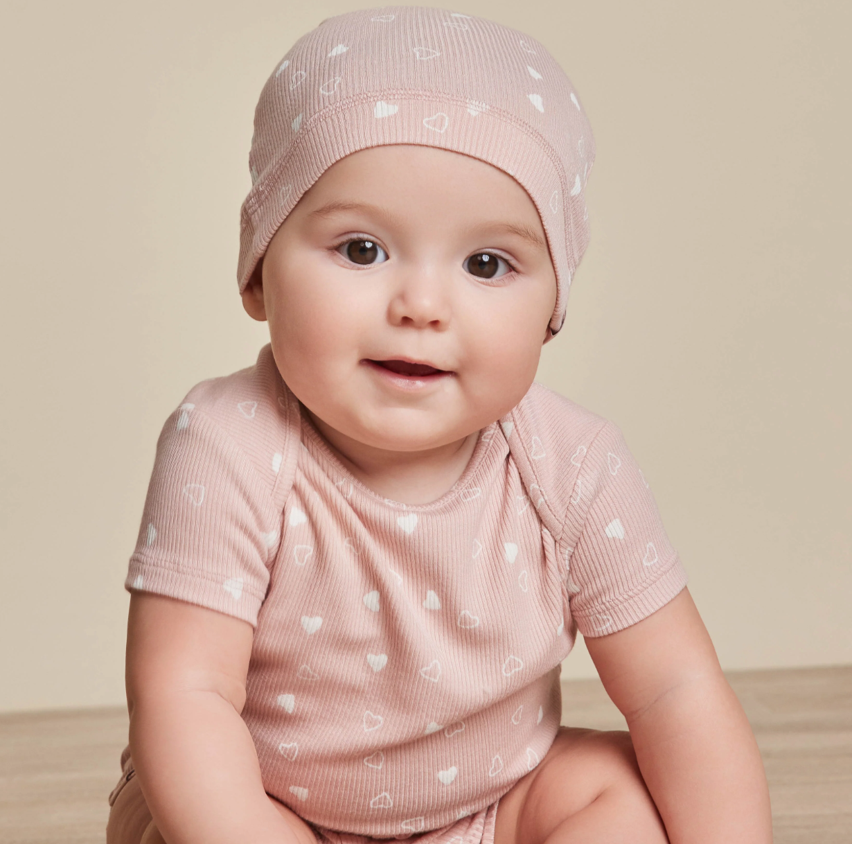 BAREFOOT DREAMS - ULTRA SOFT RIB BABY SET - DUSTY ROSE