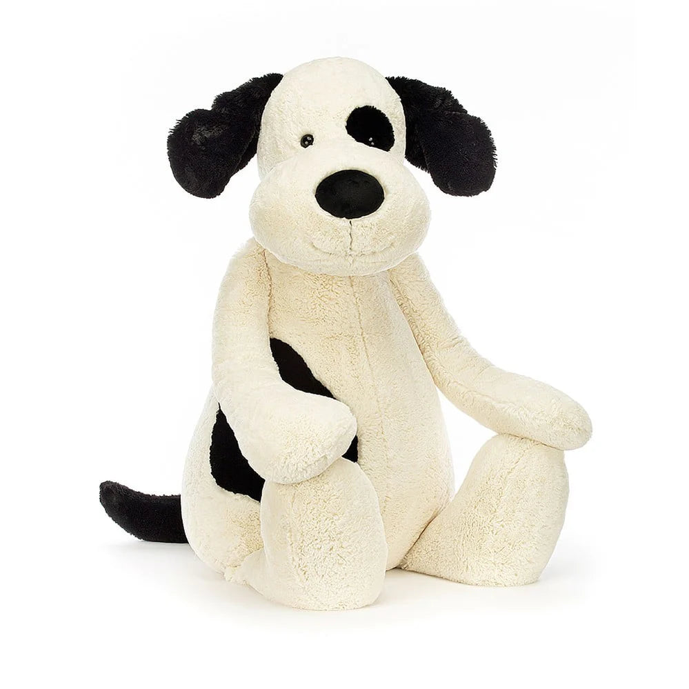 BASHFUL BLACK & CREAM PUPPY GIGANTIC JELLYCAT