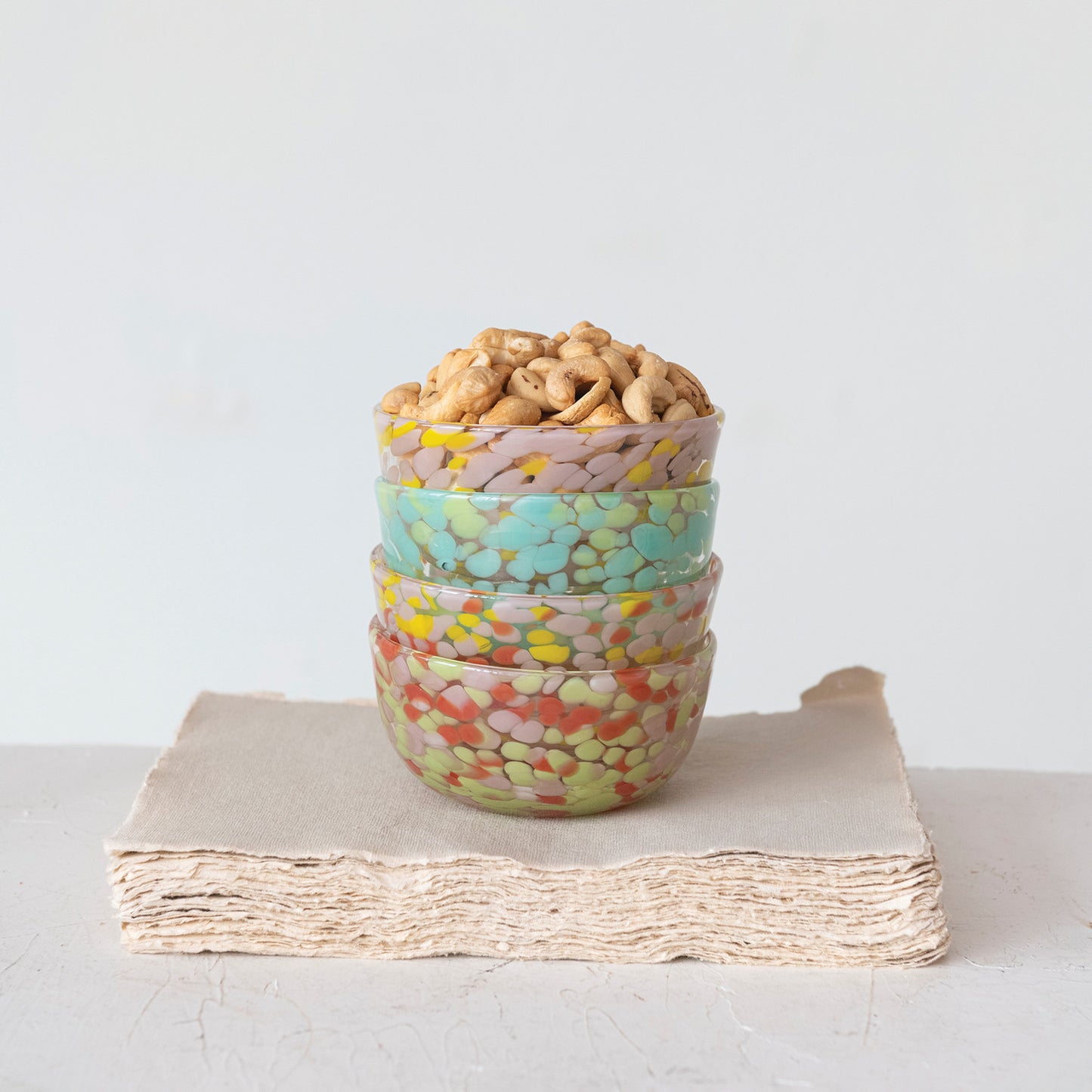BLOWN CONFETTI GLASS BOWL