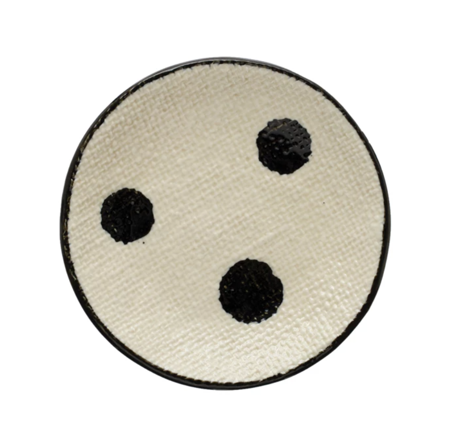 DOT & LINEN TEXTURE DISH