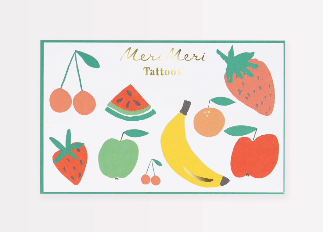 FRUIT TEMPORARY TATTOOS - MERI MERI