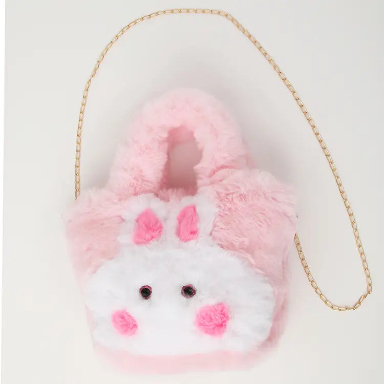 FURRY BUNNY PURSE - PINK