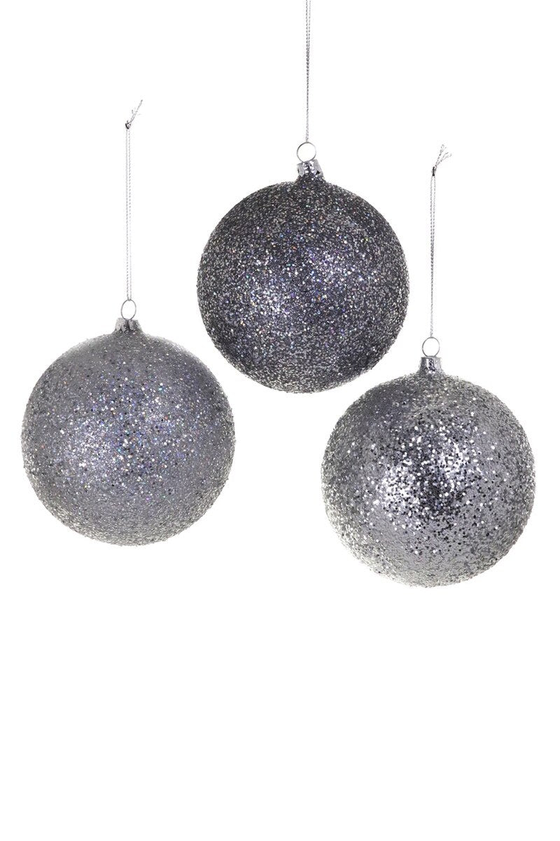 GLITTER BAUBLE ORNAMENT - LARGE