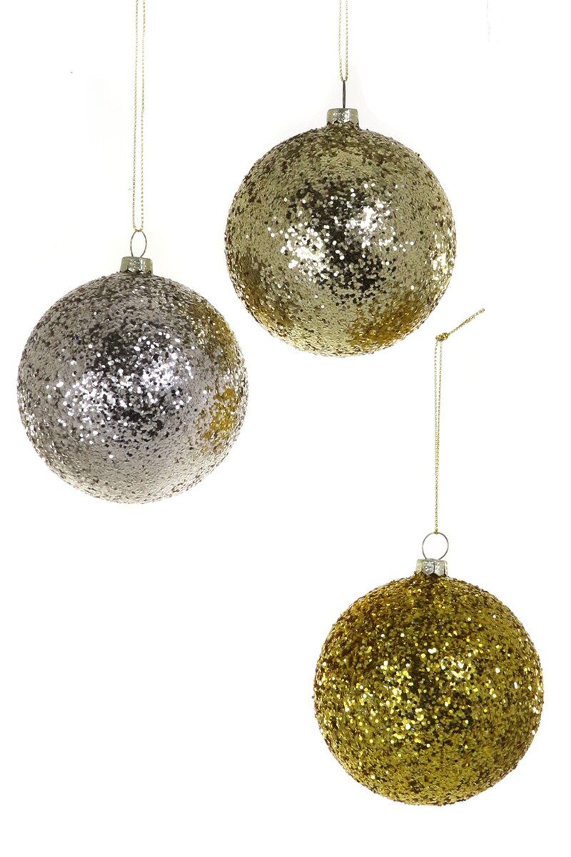 GLITTER BAUBLE ORNAMENT - MEDIUM