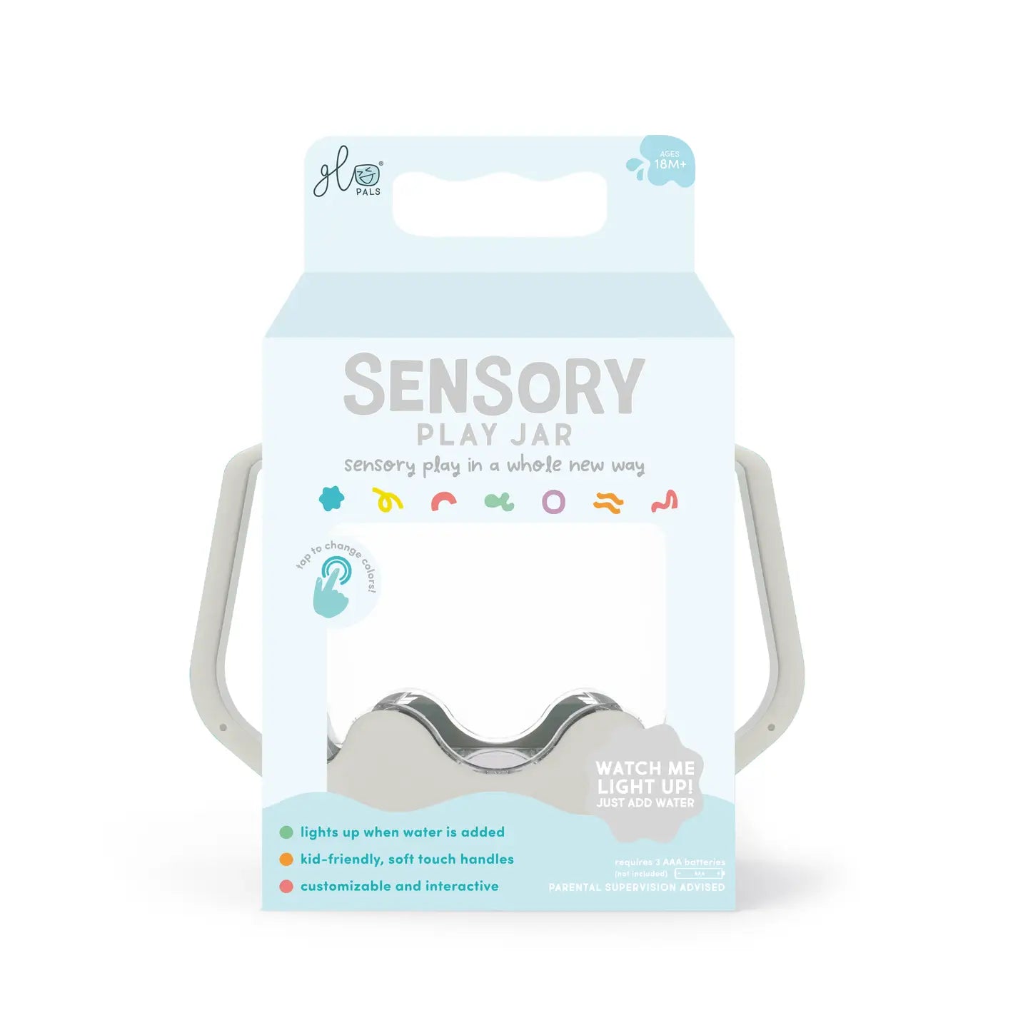 GLO PALS SENSORY PLAY JAR - GREY