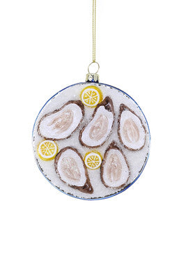 PLATED OYSTERS ON ICE ORNAMENT