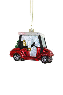 RED GOLF CART ORNAMENT