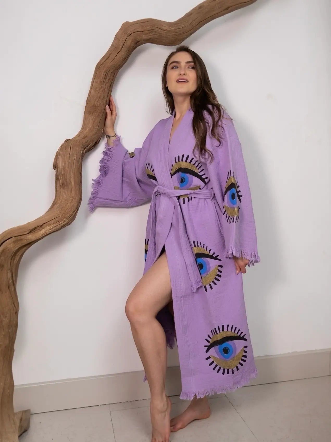 GOLD EYE KAFTAN - PURPLE