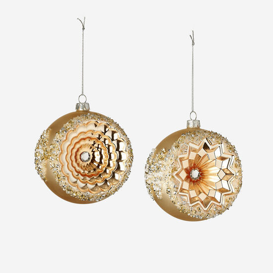 GOLD/SILVER DECO BALL ORNAMENT