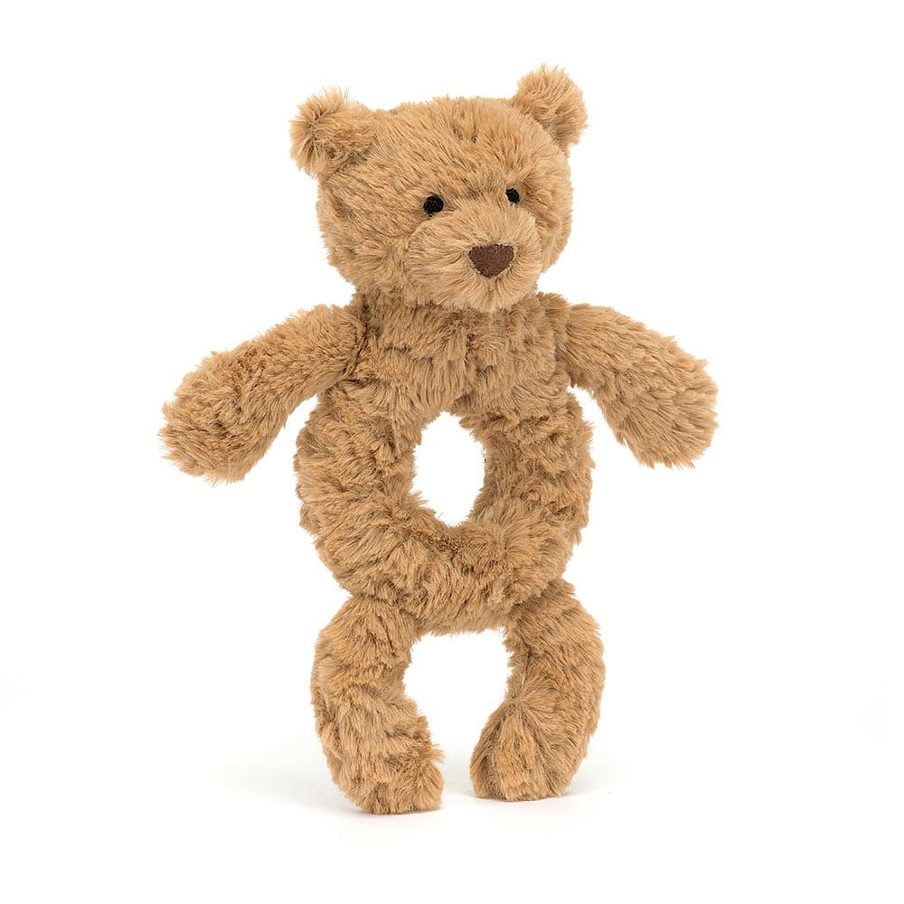 JELLYCAT BARTHOLOMEW BEAR RING RATTLE 
