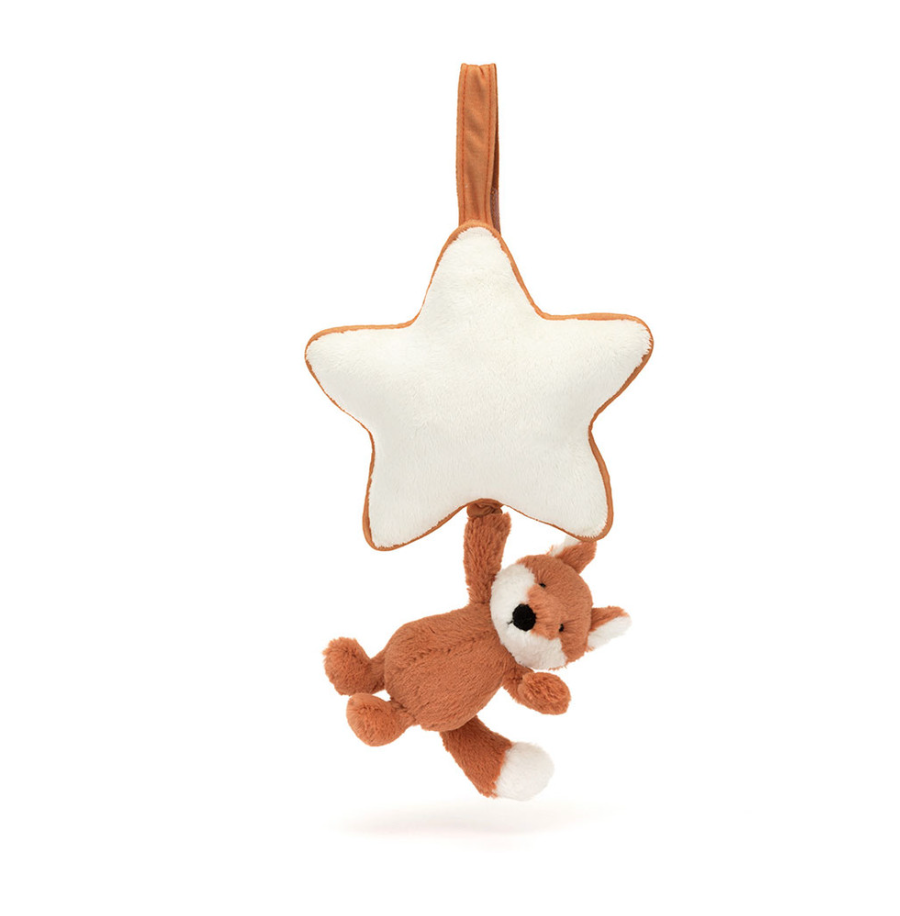 JELLYCAT BASHFUL FOX CUB MUSICAL PULL 